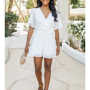 Pink Lily white dress!